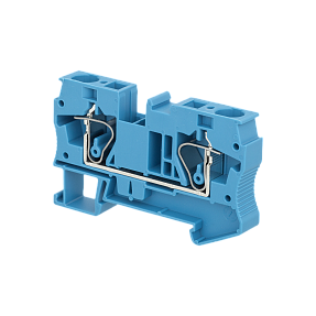 Клемма пружинная проходная, 10 мм², синяя Meyertec MTS-10BL