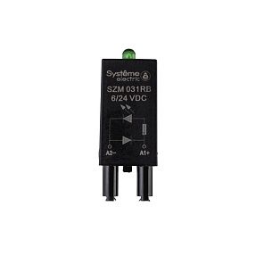 Защитный модуль диод+LED 6/24VDC