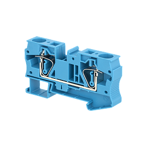 Клемма пружинная проходная, 16 мм², синяя Meyertec MTS-16BL