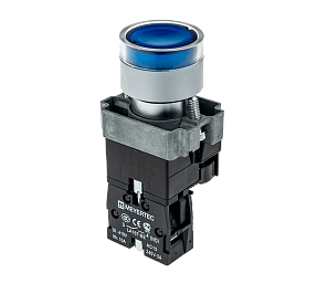 Кнопка с подсветкой синяя, 220V 1NO Meyertec MTB2-BW3663